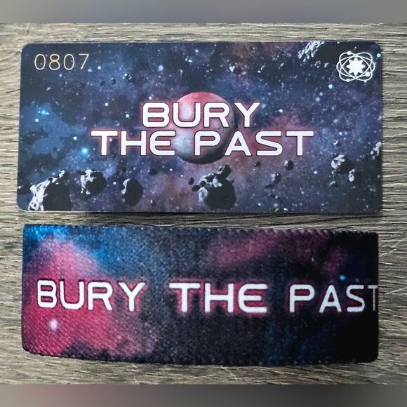 ZOX "BURY THE PAST" #807/1000 RARE MED DIAMOND STITCH Planetary Set WRISTBAND - Picture 10 of 11